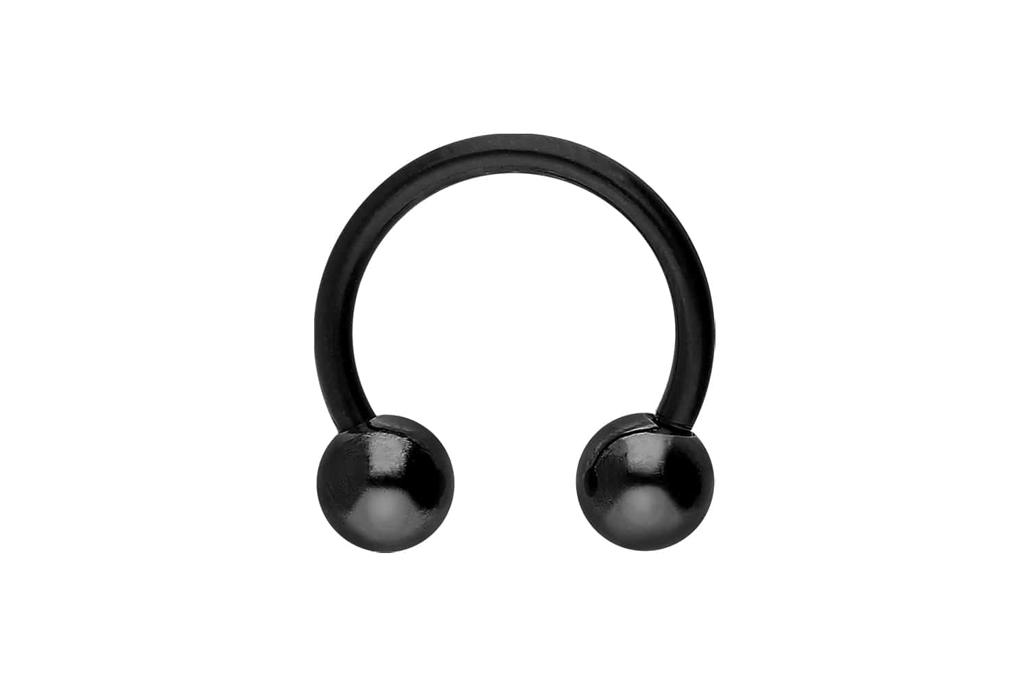 PTFE Hufeisenring Piercing + Titan-Kugeln